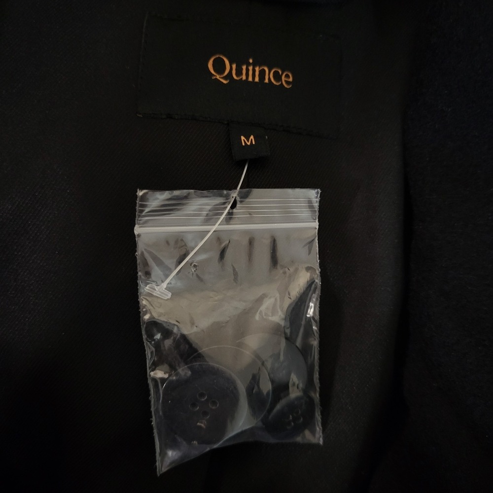 NWOT Quince Men's M Wool Cashmere Double-Breasted Officer Topcoat Quiet Luxury - Picture 3 of 14